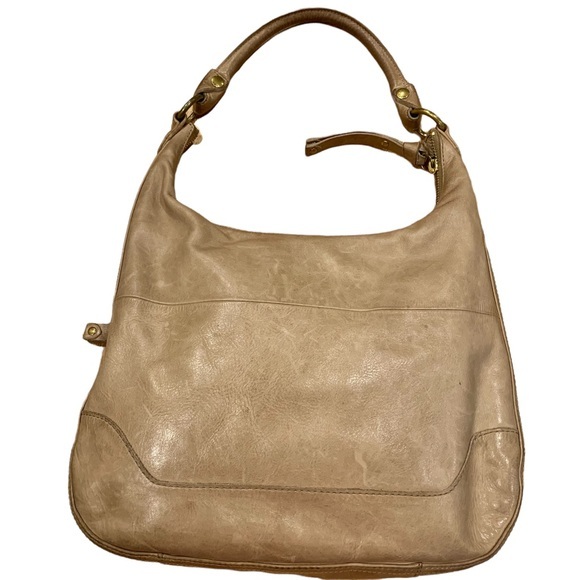 Frye Tan Melissa Leather‎ Distressed Hobo Shoulder Bag - Picture 9 of 16